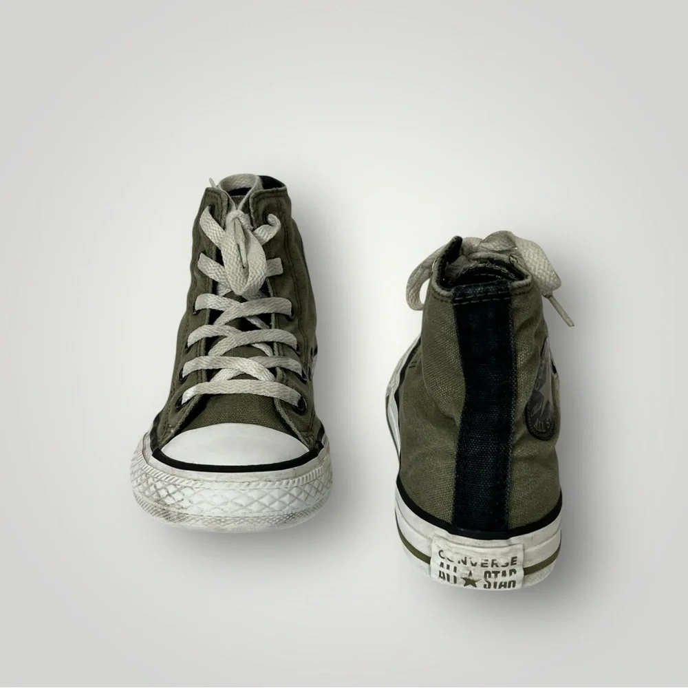 Converse Hi Field Surplus‎ Olive Chuck Taylor Hi Top Sneakers Junior Size 1